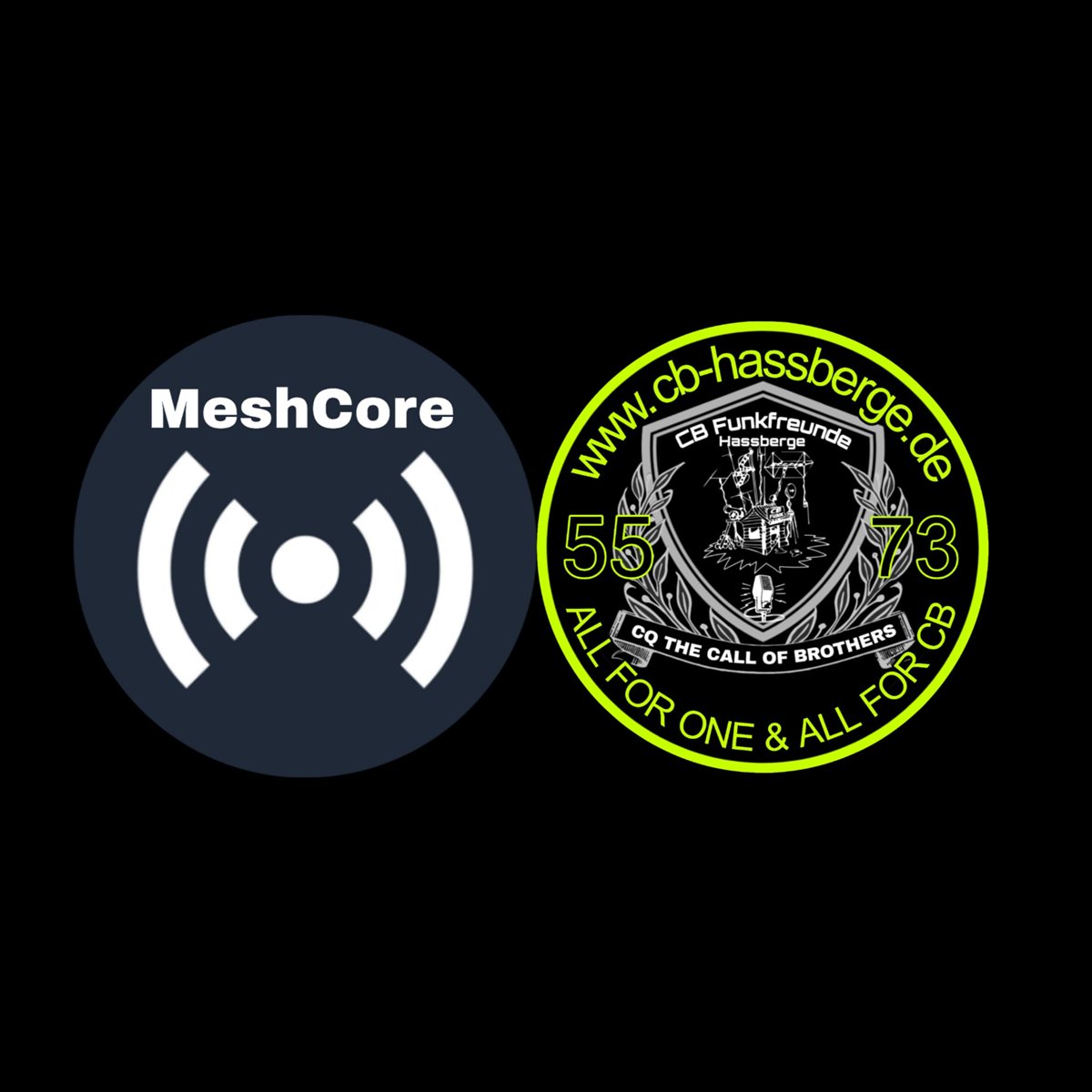 MeshCore-Badge der CB Funkfreunde Haßberge