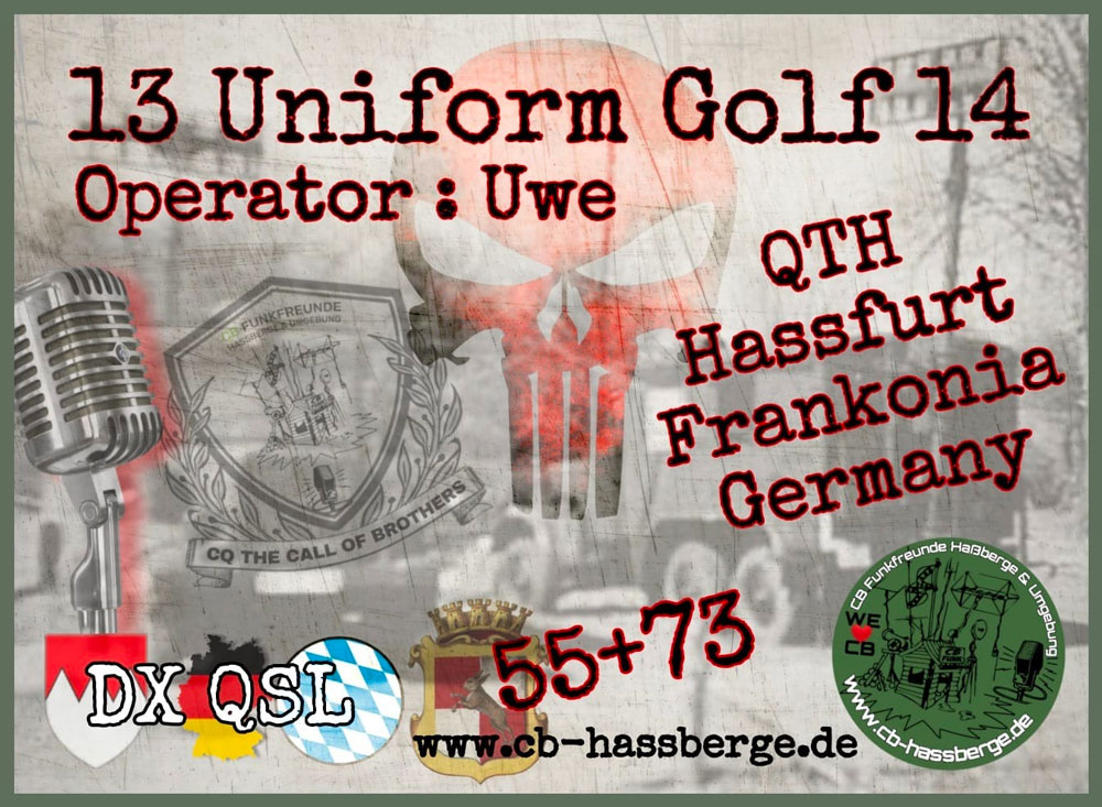 QSL-Karte der CB Funkfreunde Haßberge
